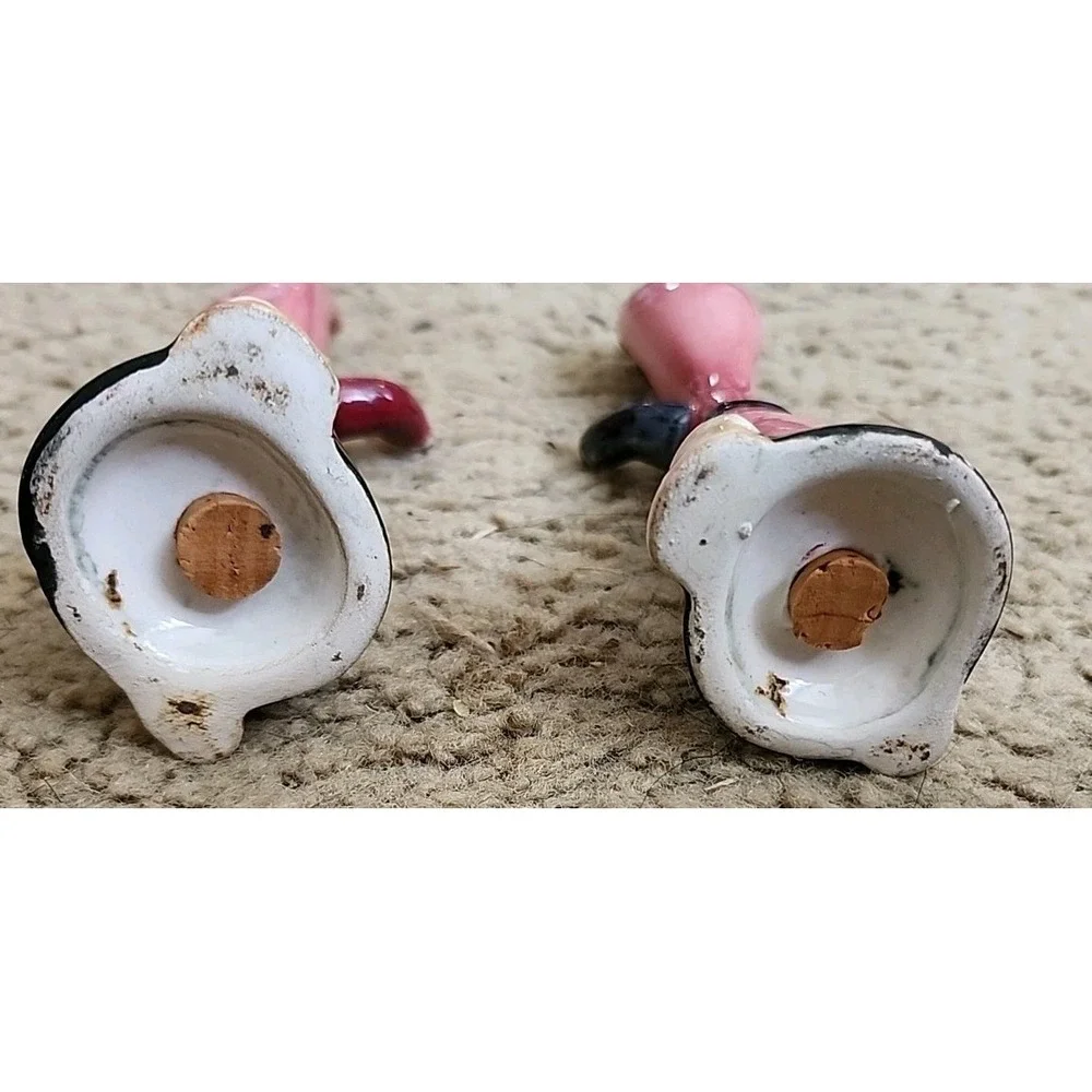 VTG Mid Century Anthropomorphic Race Running Fork & Spoon Salt& Pepper‎ Shakers